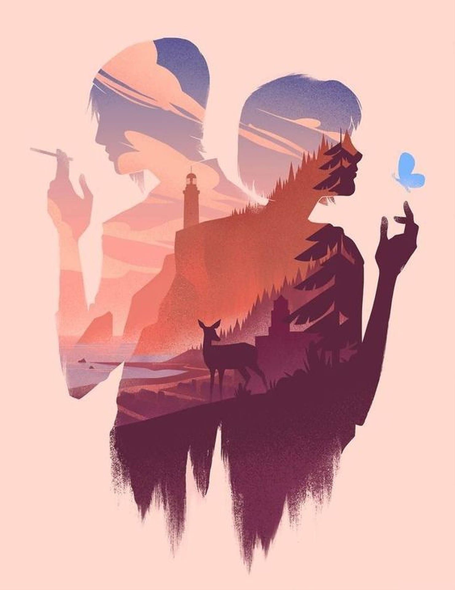 1482x1920 Download Life Is Strange Love Art Wallpaper