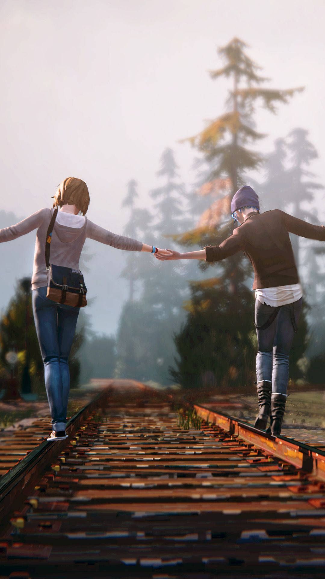 1080x1920 Download Life Is Strange Friends At Track Wallpaper