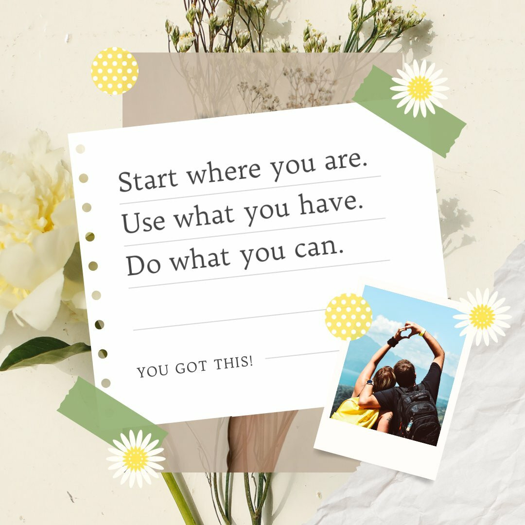 1080x1080 You Can Do It Quotes Instagram Post. Free Social Media Template