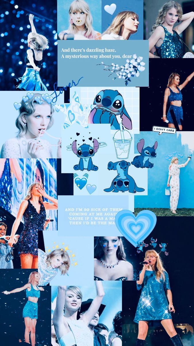 675x1200 blue taylor swift x stitch wallpaper