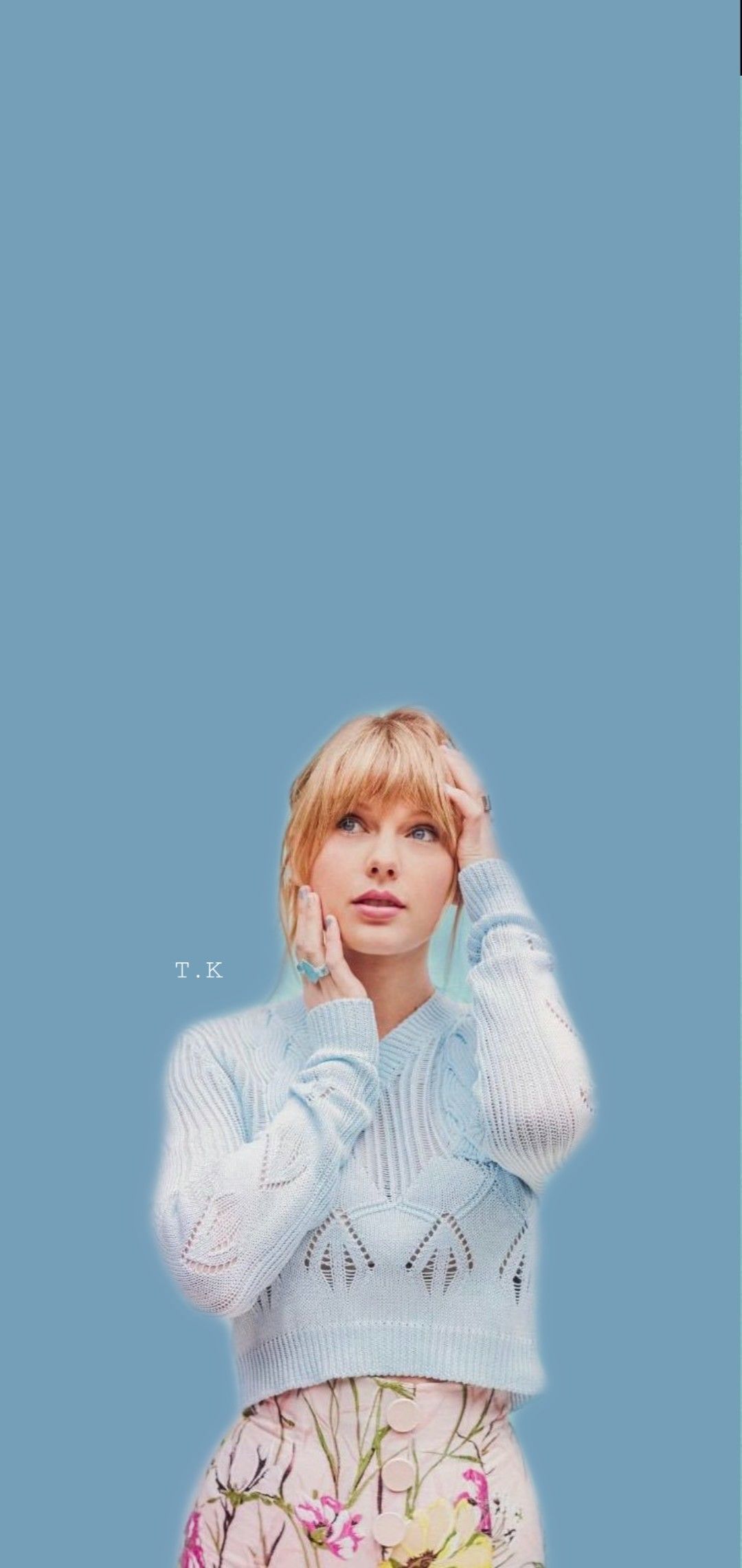 1080x2280 Taylor Swift Blue Wallpaper