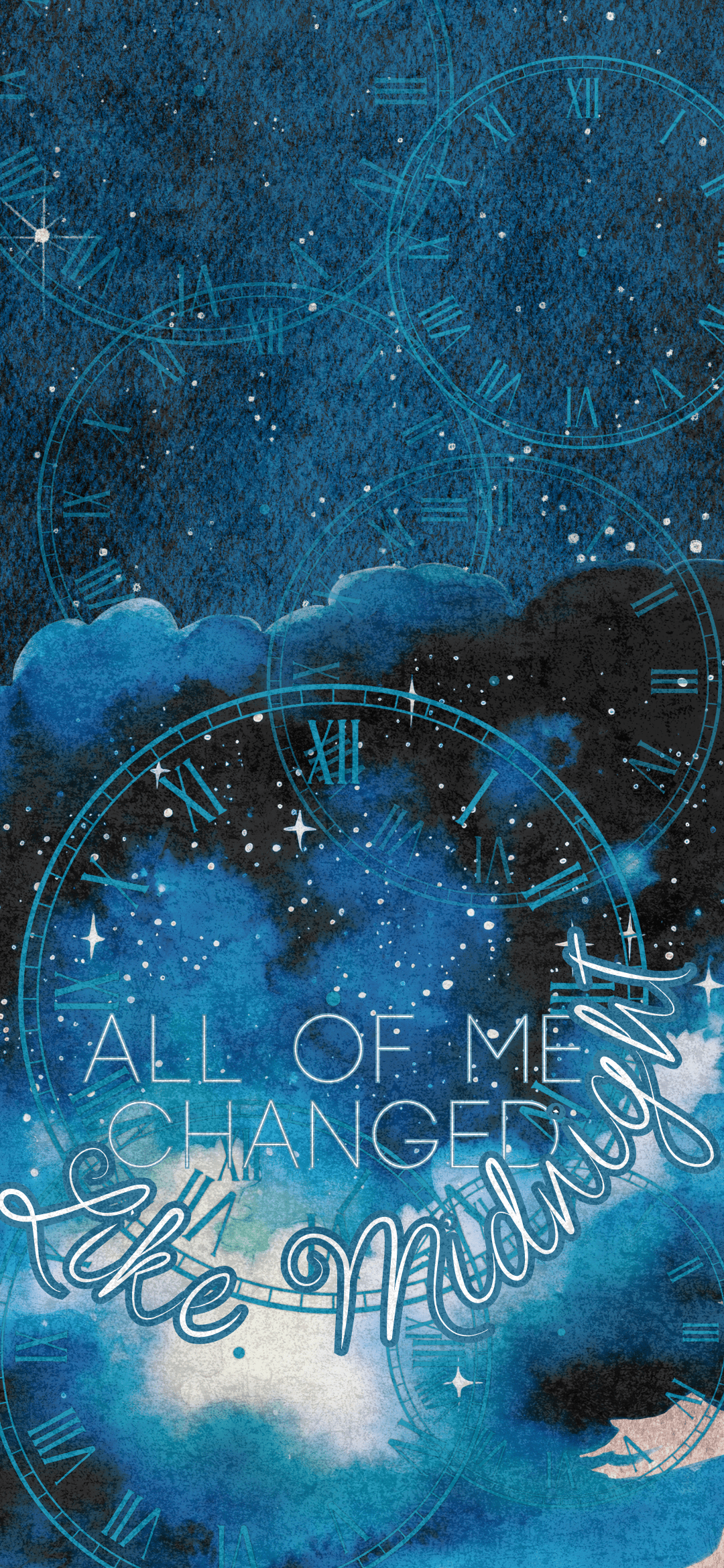 1080x2340 Midnights themed phone wallpaper (scroll for lots of designs!)