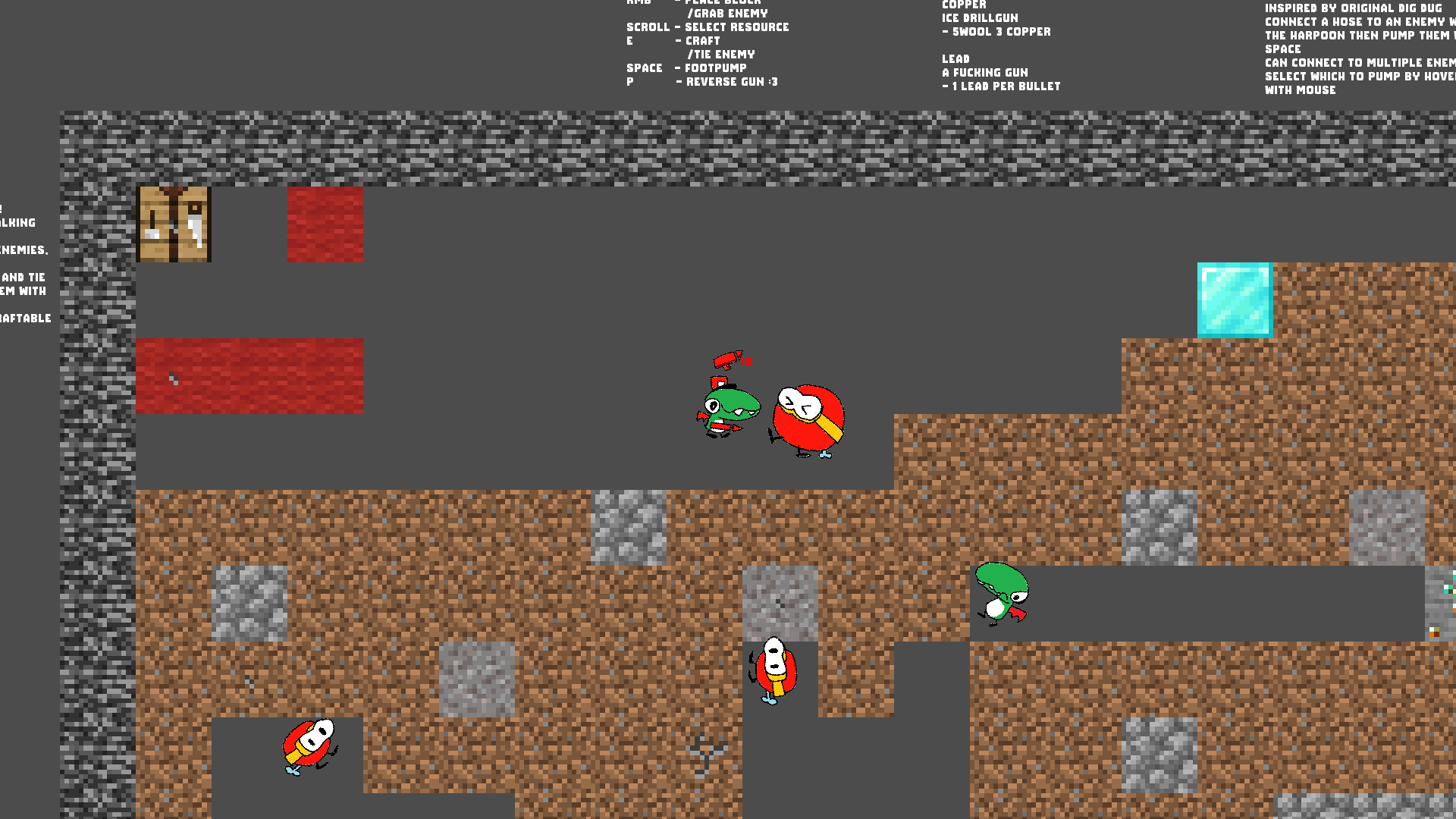1920x1080 Dig dug shooter game