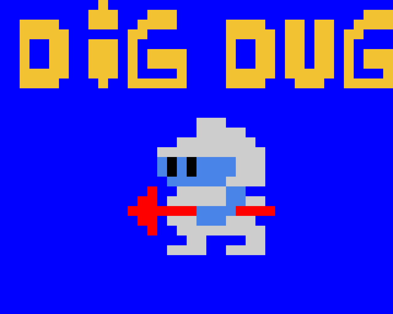 1280x1024 Dig dug contest pixel art