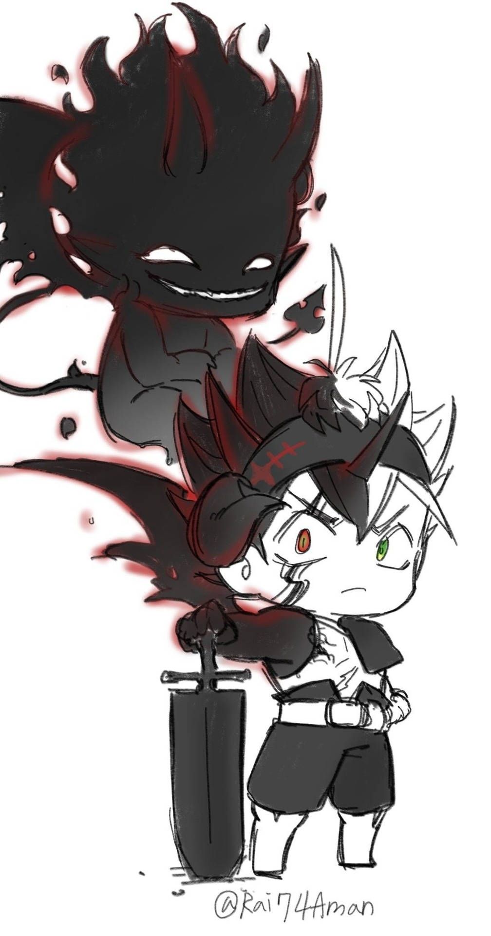 1008x1920 Download Liebe From Black Clover Unleashing His Power. Wallpaper