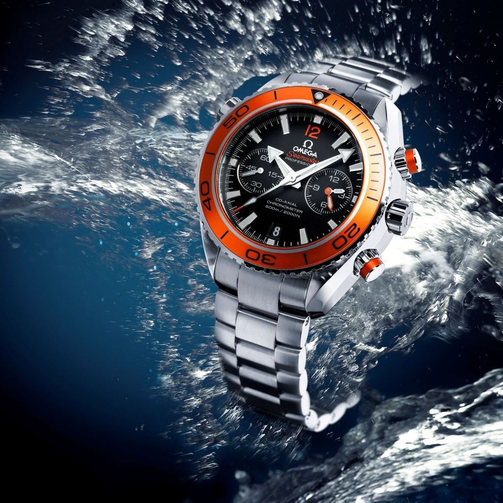 1024x1024 Omega Seamaster Watch iPad Wallpaper Free Download