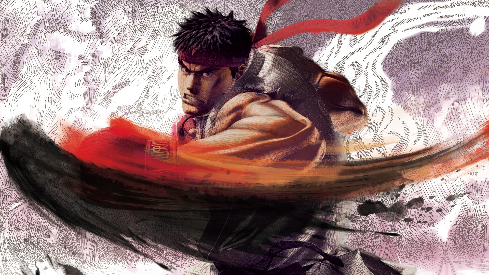 1920x1080 Wallpaper the game, battle, warrior, art, fighter, characters, Street Fighter IV, ryu for mobile and desktop, section игры, resolution 1920x1080