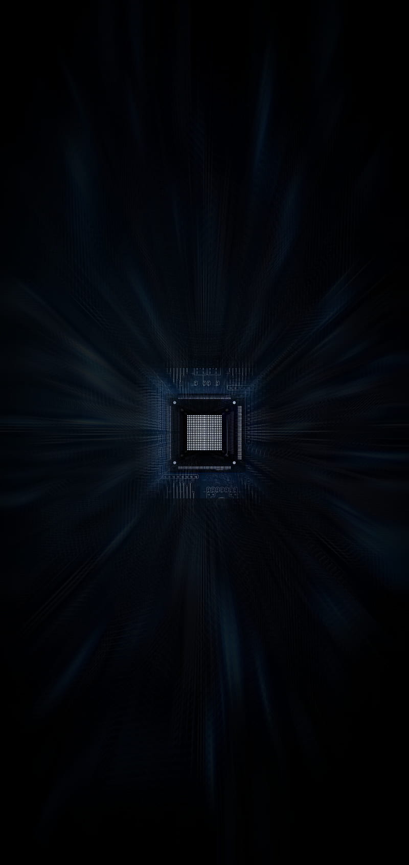 800x1690 CPU, black, computer, geek, geometric, minimal, square, HD phone wallpaper