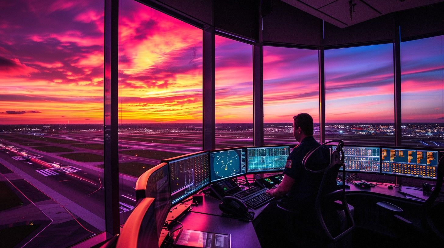 1456x816 Free Airport Control Room Image, Control, Tower