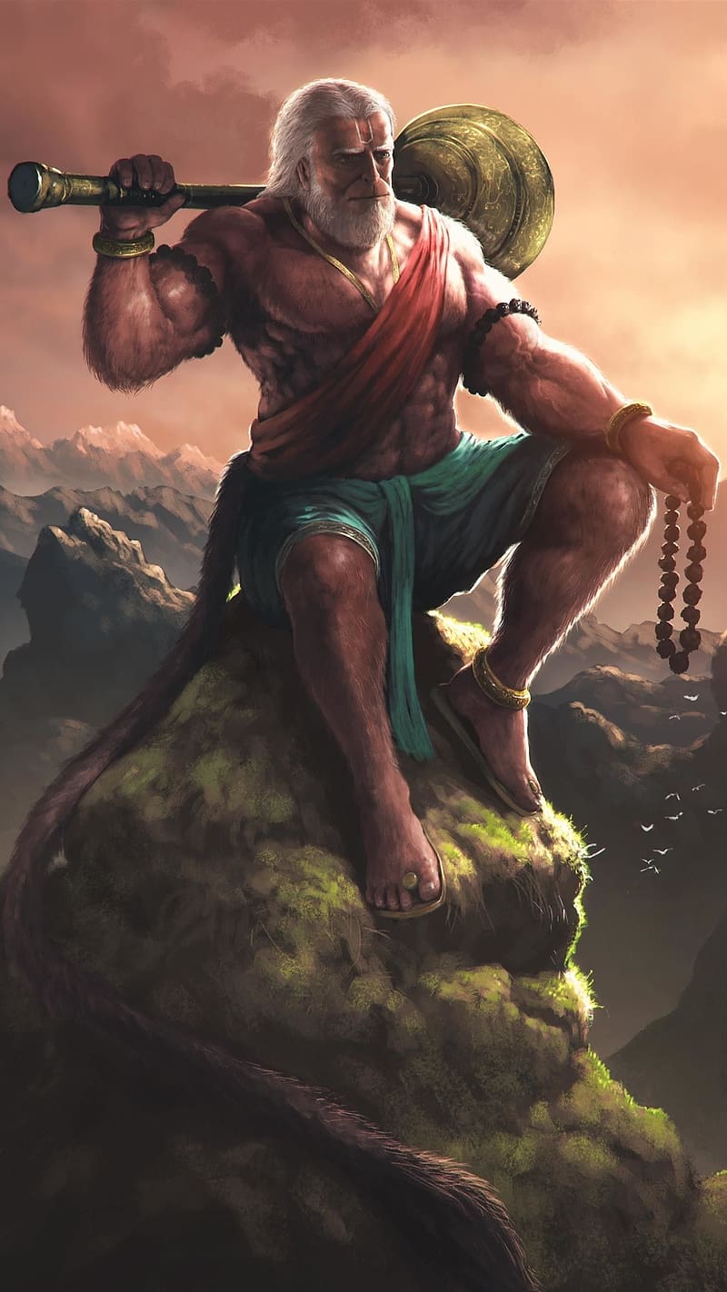 800x1422 Angry Bajrangbali Avatar, bajrangbali, angry, rudra, HD phone wallpaper