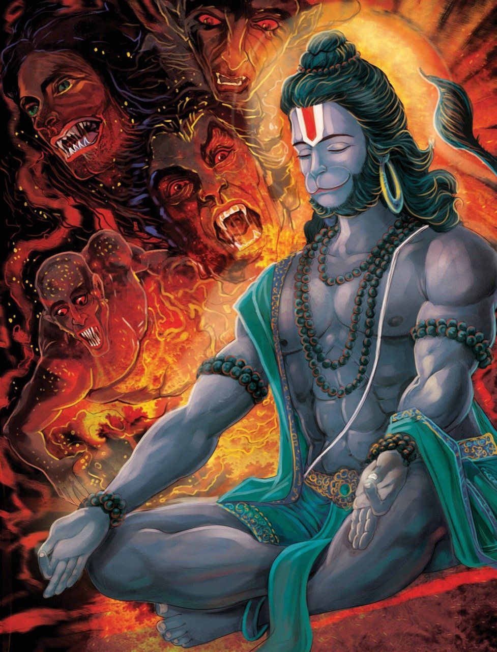 977x1280 An upload by chandoo dubey on Coroflot: to the project sampoorna hanuman
