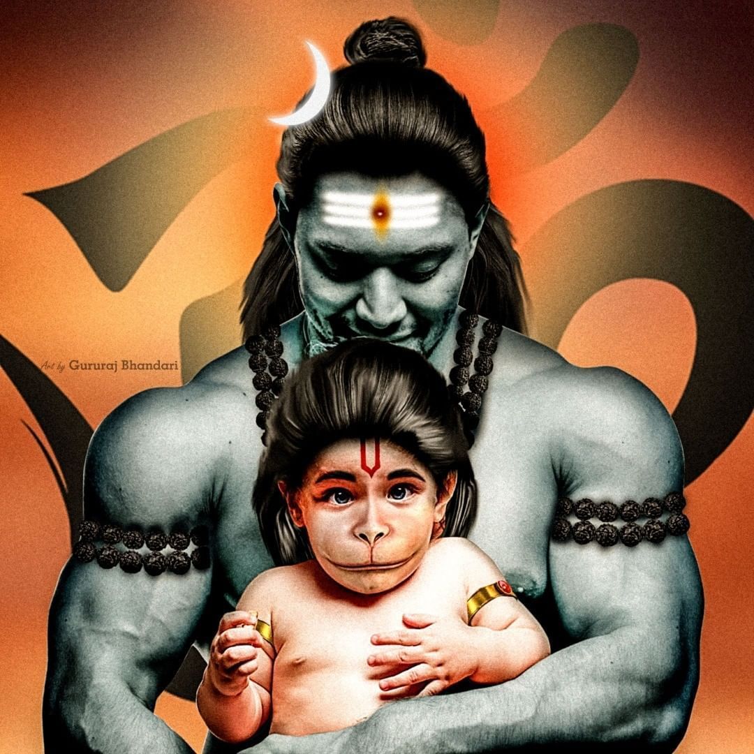 1080x1080 Rudra Avtar Wallpaper