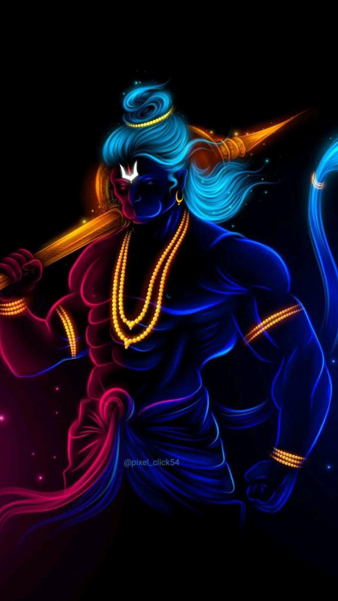 1080x1920 Blue Hanuman Wallpaper