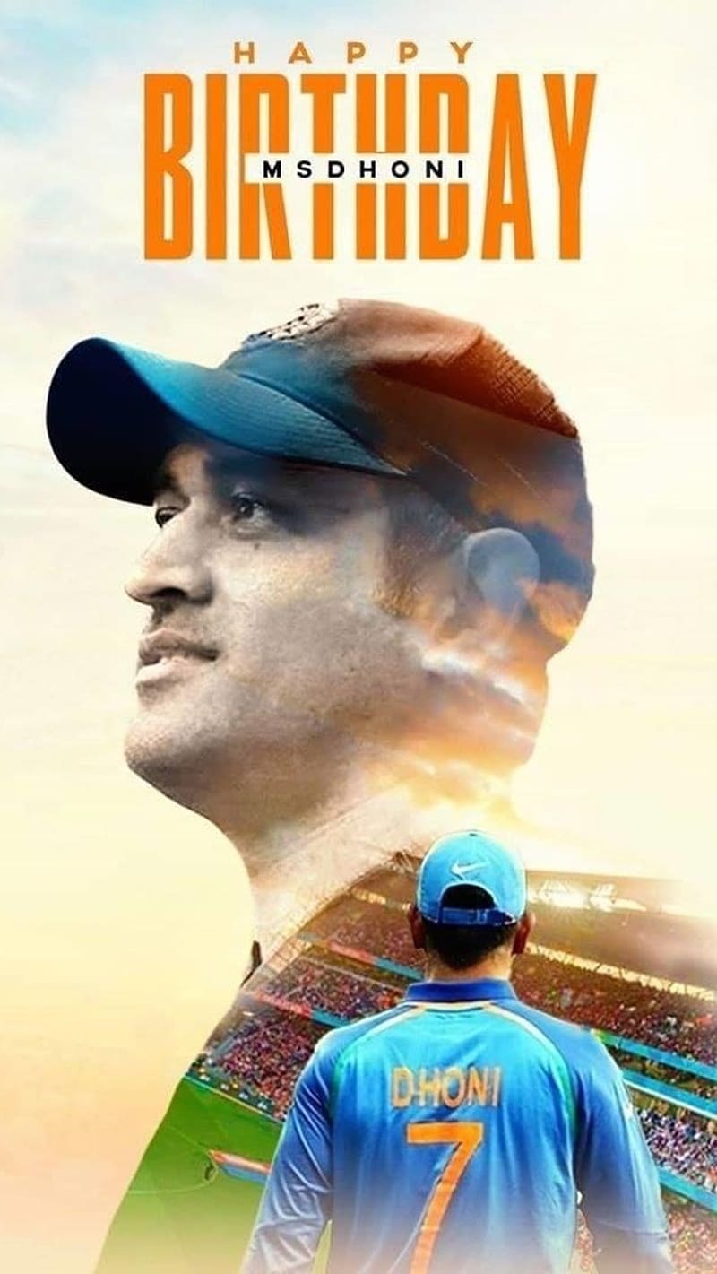 800x1421 Ms Dhoni Birtay, Thala Dhoni, cricketer, ms dhoni face portrait, HD phone wallpaper