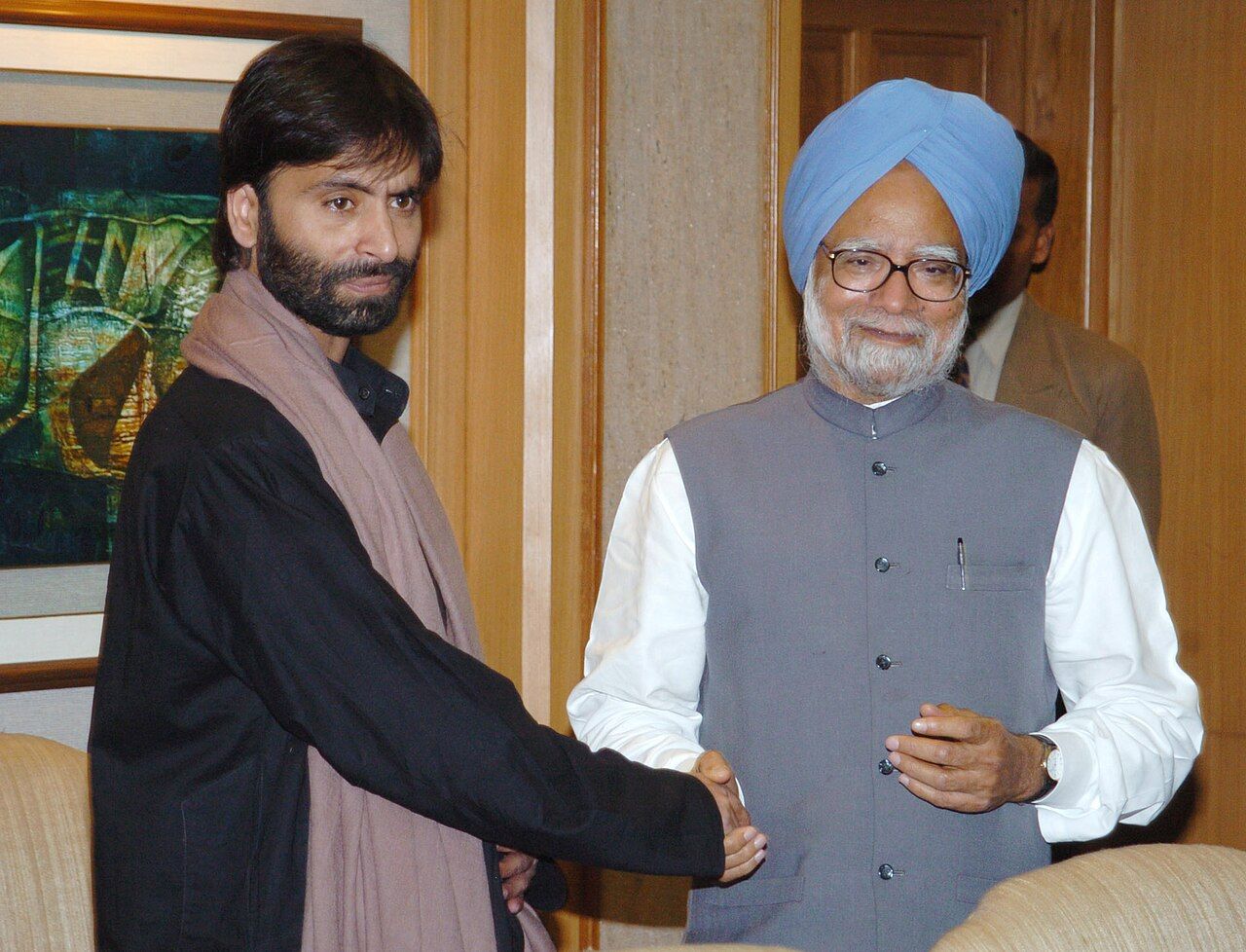 1280x978 JKLF leader, Mr. Yasin Malik calling on the Prime Minister, Dr. Manmohan Singh in New Delhi on February