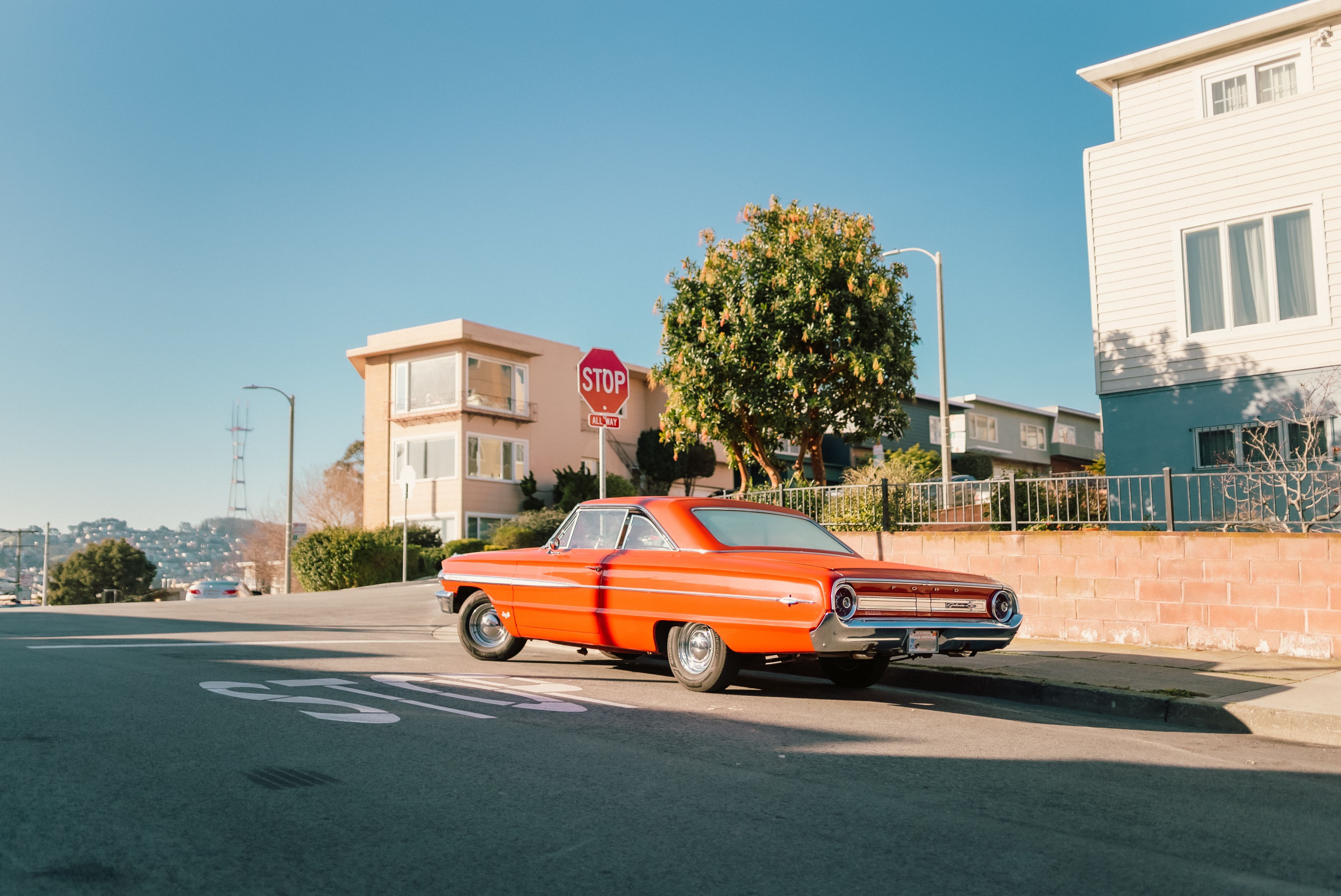 4240x2832 Red Ford Galaxie on Street · Free