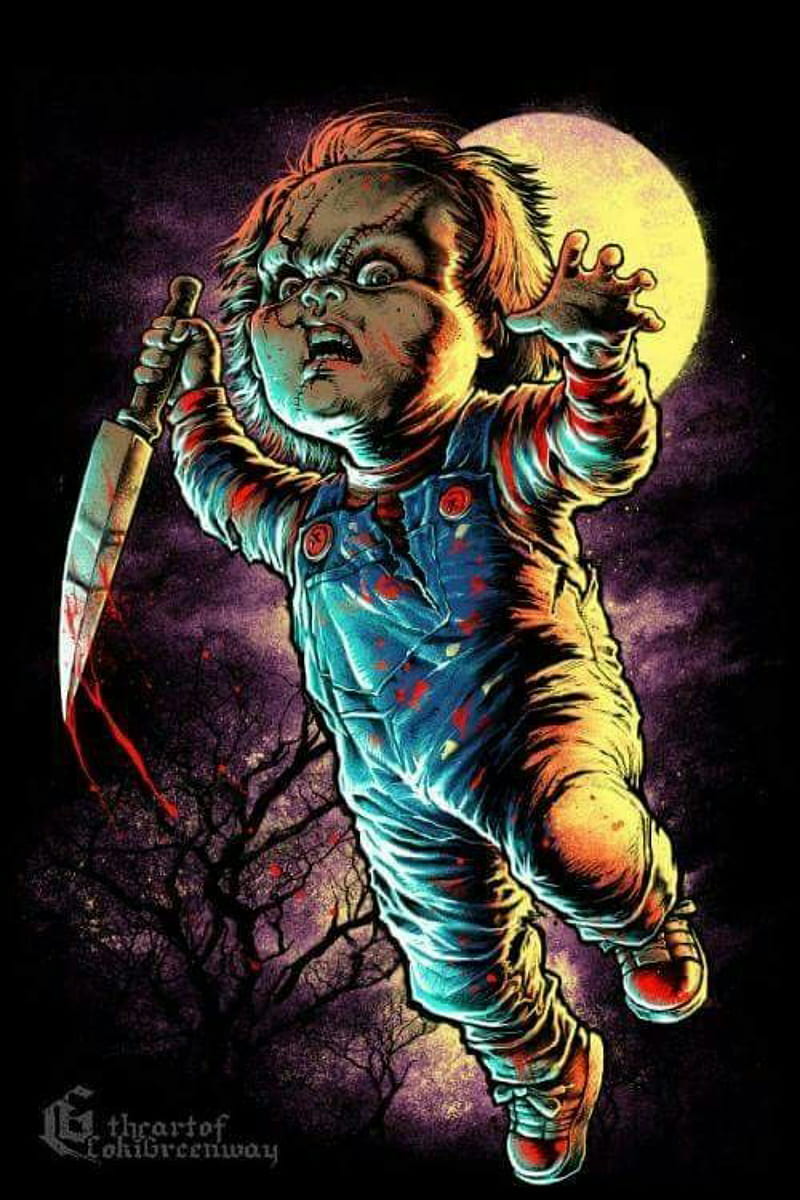 800x1200 Chucky, art, halloween, HD phone wallpaper