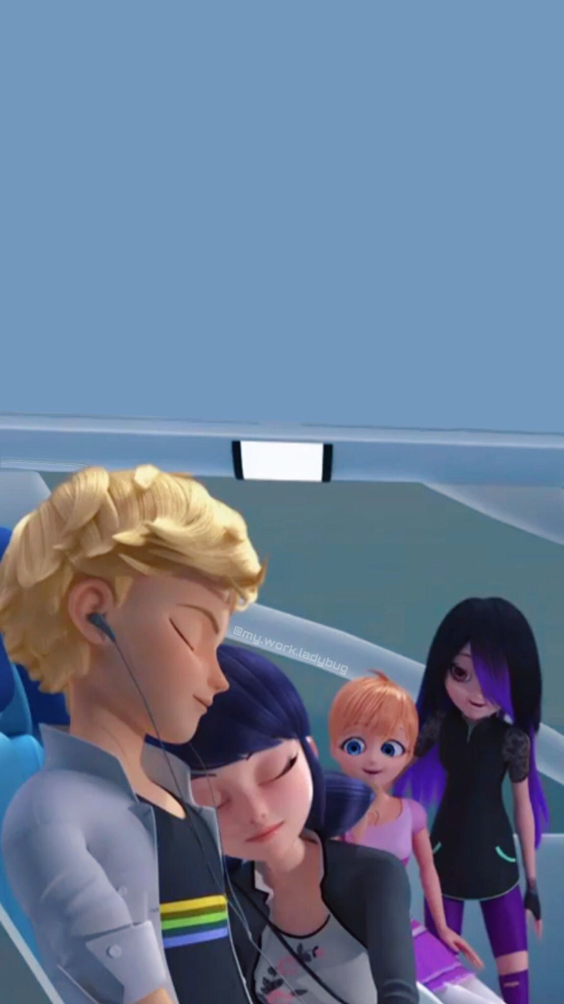 1151x2048 Marinette And Adrien Anime Wallpaper