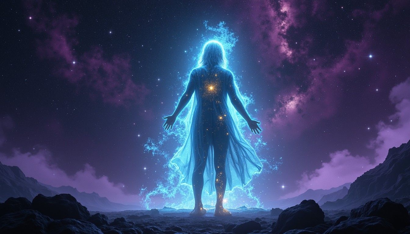 1344x768 Free Cosmic Being Awakens Image, Celestial, Luminous
