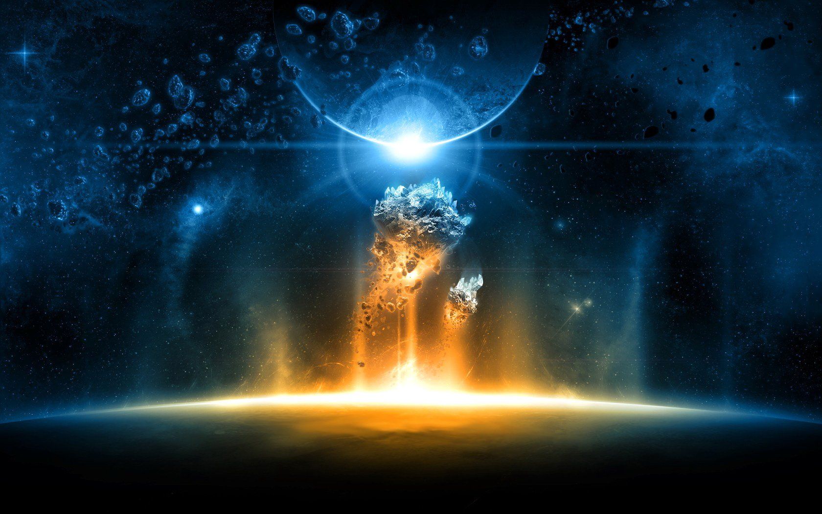 1680x1050 Epic Sci Fi Space HD Wallpaper: Cosmic Explosion Beyond The Starsx1050