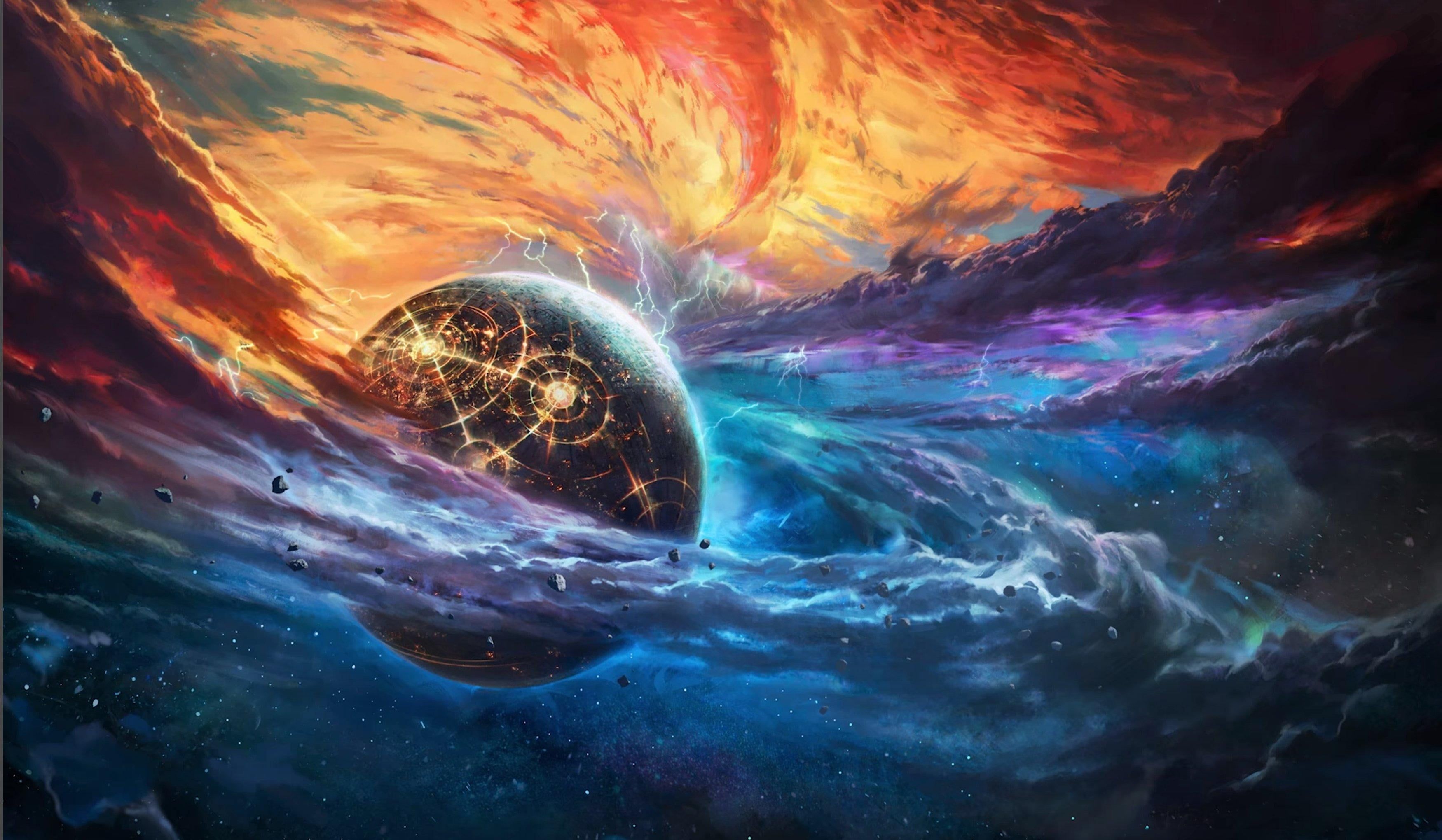 3500x2040 Edited Cosmic Storms art for wallpaper