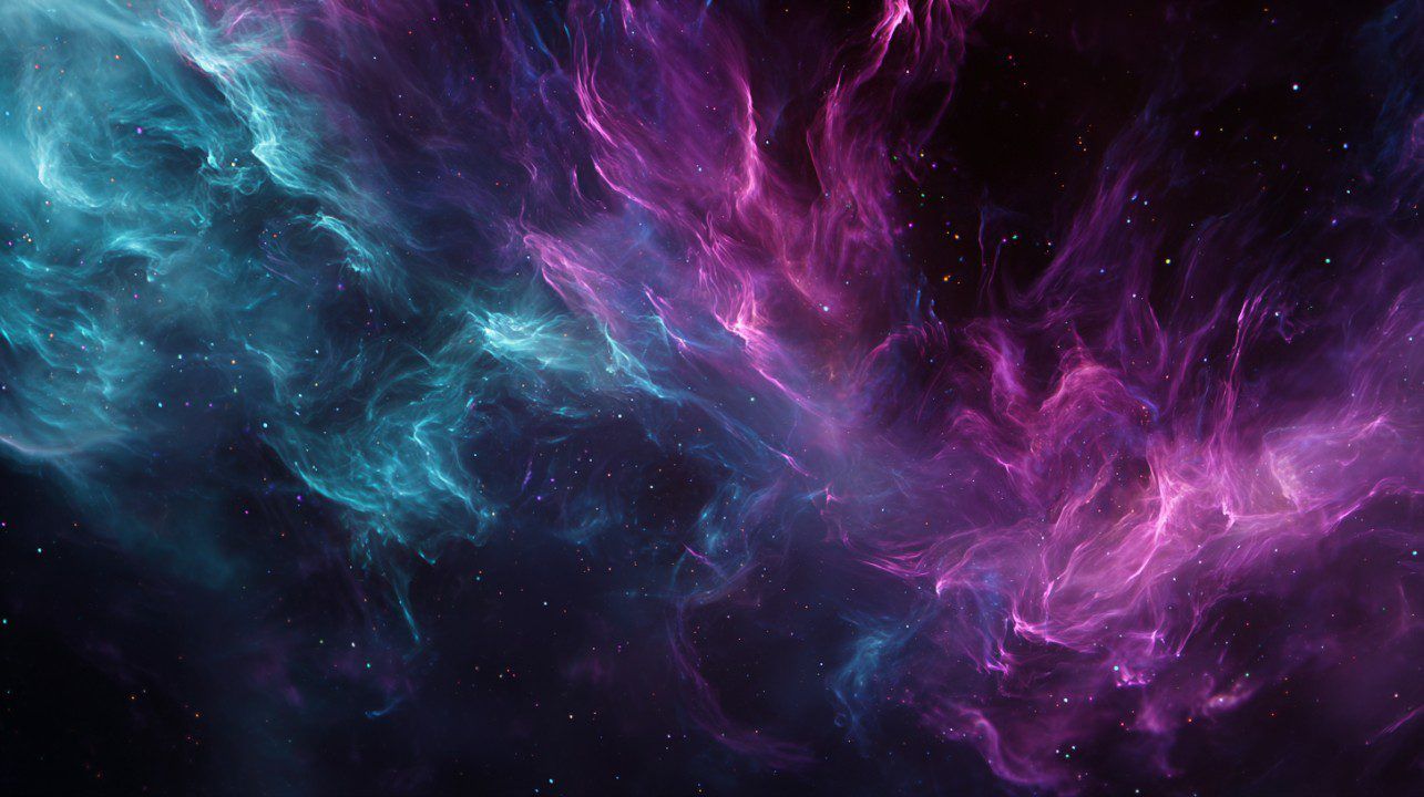 1285x720 Colorful Cosmic Nebula in Deep Space