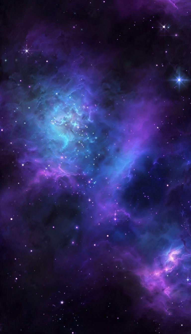 768x1344 Vibrant Abstract Cosmic Nebula Wallpaper for Dreamy Atmosphere Mobile Wallpaper
