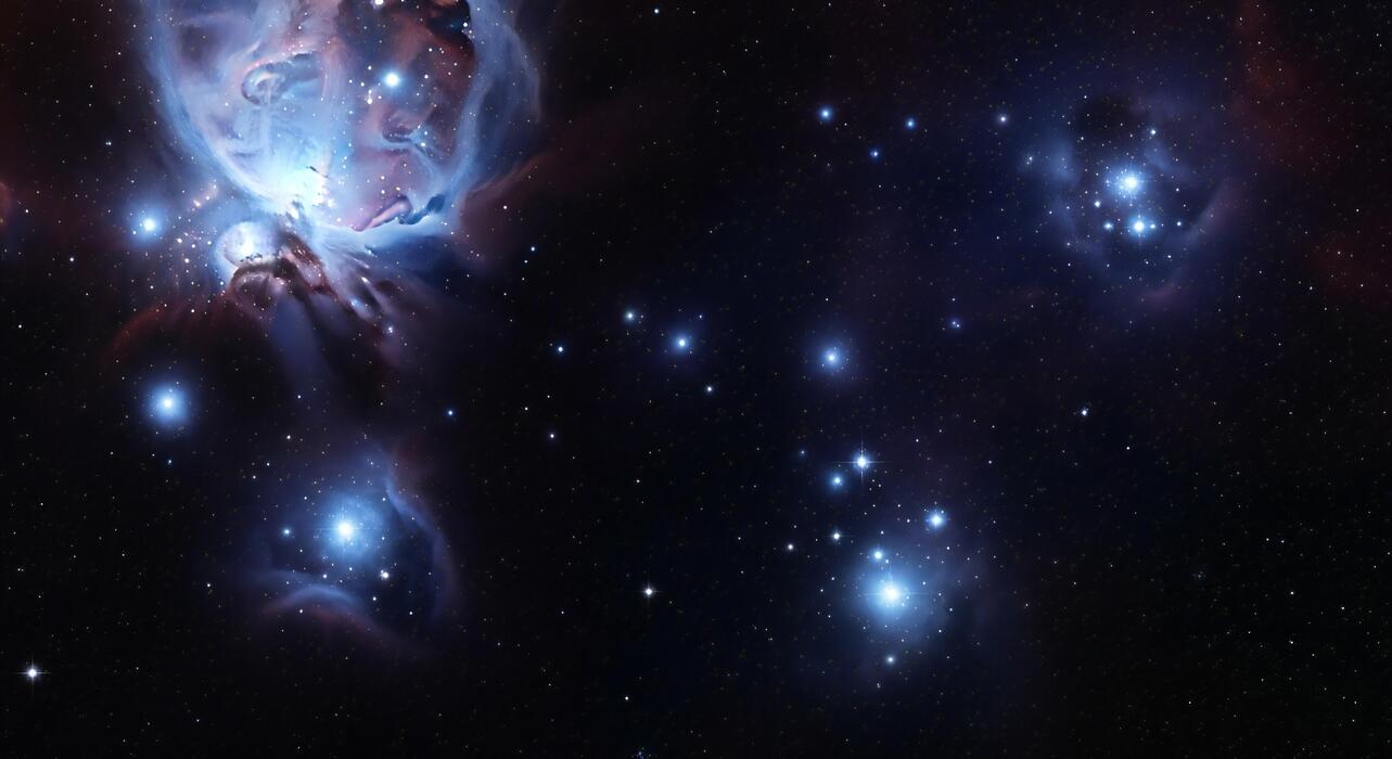1283x700 Nature background, Nature wallpaper, Deep space nebula with bright stars and cosmic dust clouds Nature background