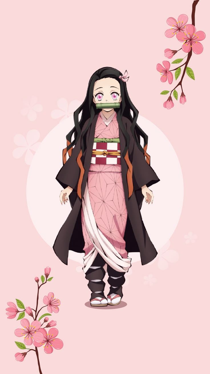 736x1308 Demon Slayer Nezuko phone wallpaper