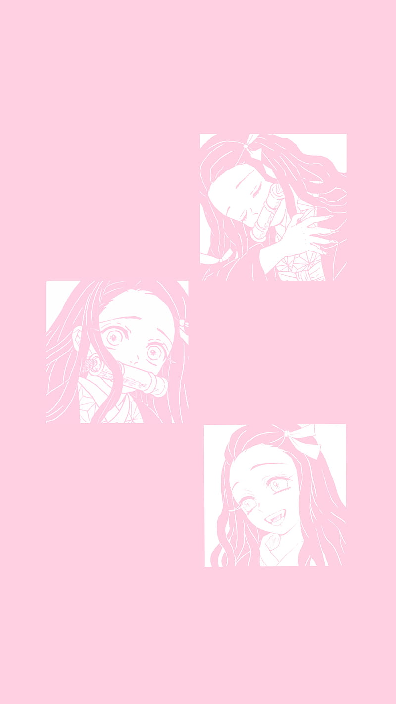 800x1422 Nezuko Kamado, anime, demon slayer, nezuko, pink, HD phone wallpaper