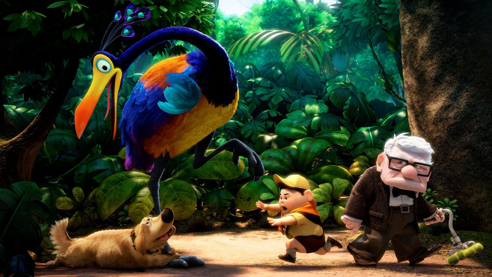 1920x1080 Adventure Awaits: Up HD Wallpaper with Kevin, Dug, Russell, and Carlx1080