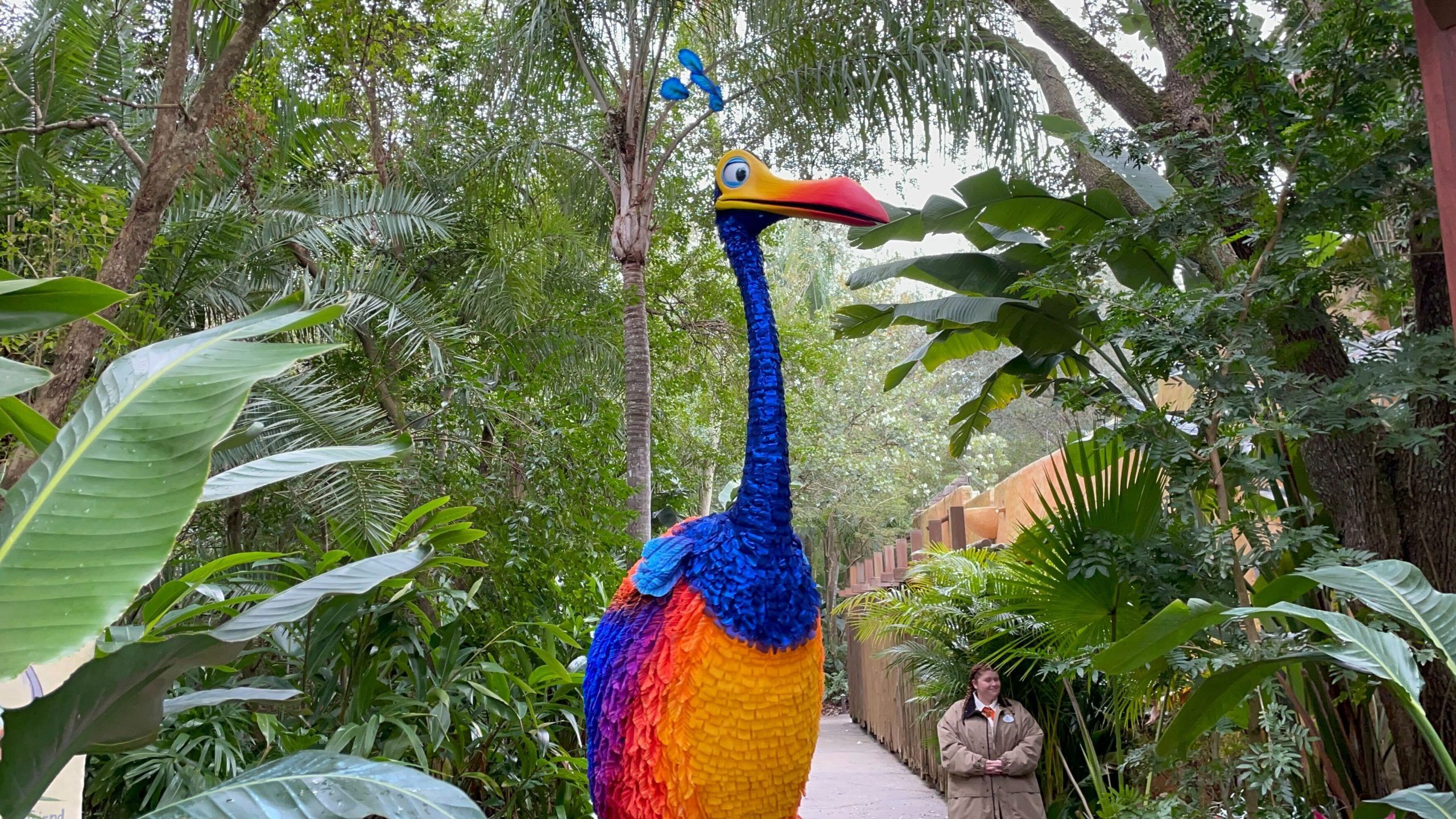 2560x1440 PHOTOS, VIDEO: Kevin From UP Walk Around Character Reduced To Stationary, Distanced Greetings For Return To Disney's Animal Kingdom News Today