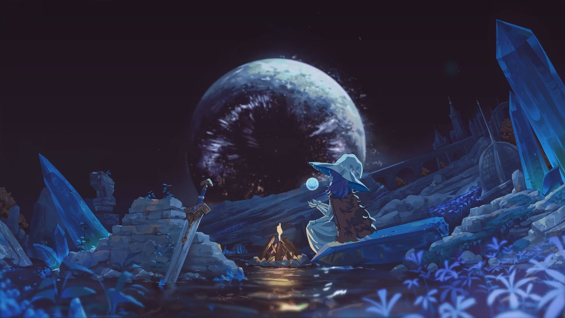 1920x1080 i drew and animated a Ranni!
