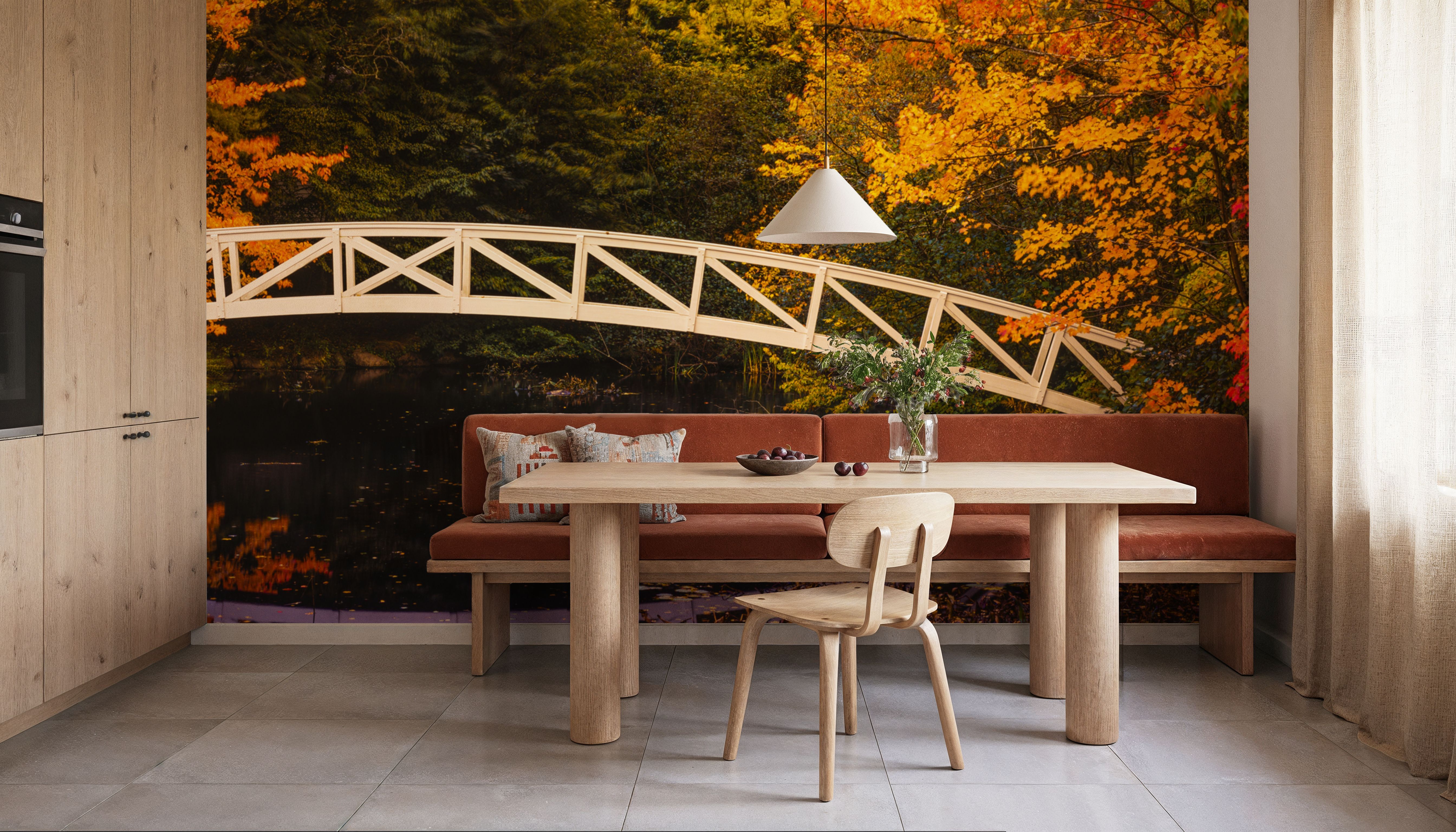 5376x3072 Autumn Footbridge
