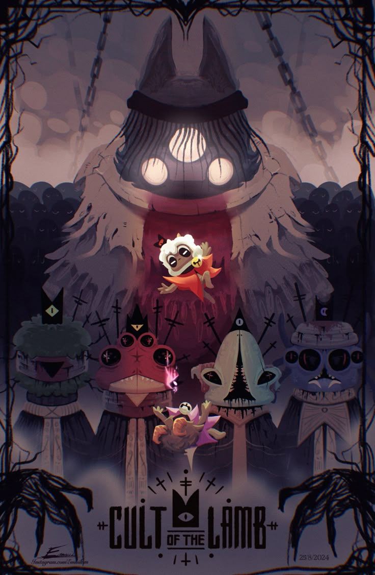 736x1126 Cult of the lamb posters. Cult of the lamb phone wallpaper, Cotl wallpaper, Cult of