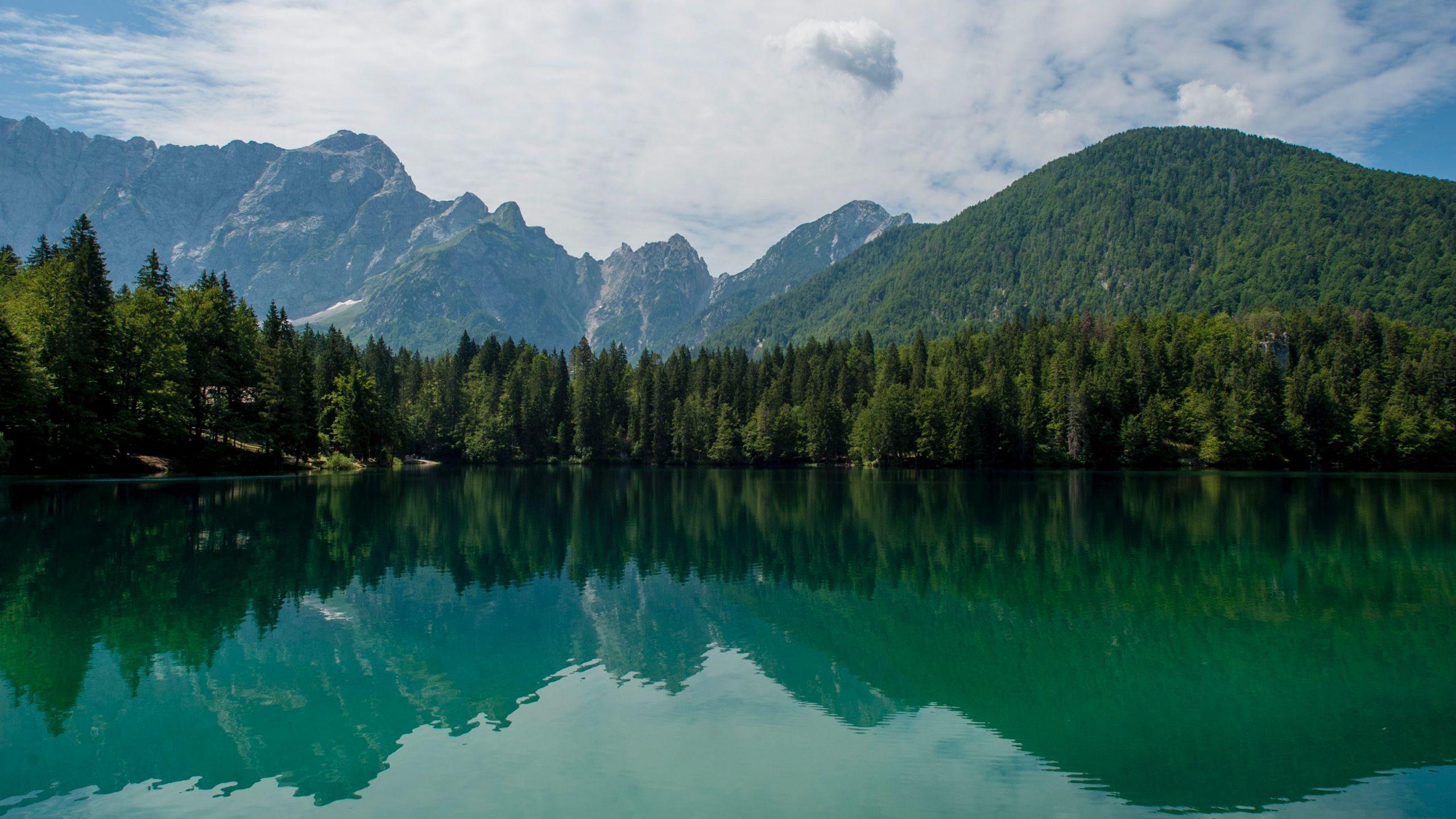 2560x1440 Download wallpaper 2560x1440 lake, forest, mountains, landscape