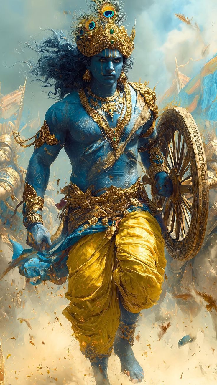 736x1308 Krishna angry photo wallpaper HD wallpaper