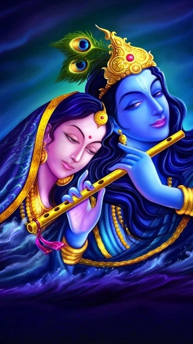 800x1423 Radhe Krishna, Art Work, lord, god, HD phone wallpaper