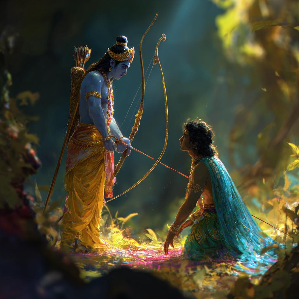 1024x1024 Download Free Krishna & Arjuna (Geeta) Wallpaper (2026)