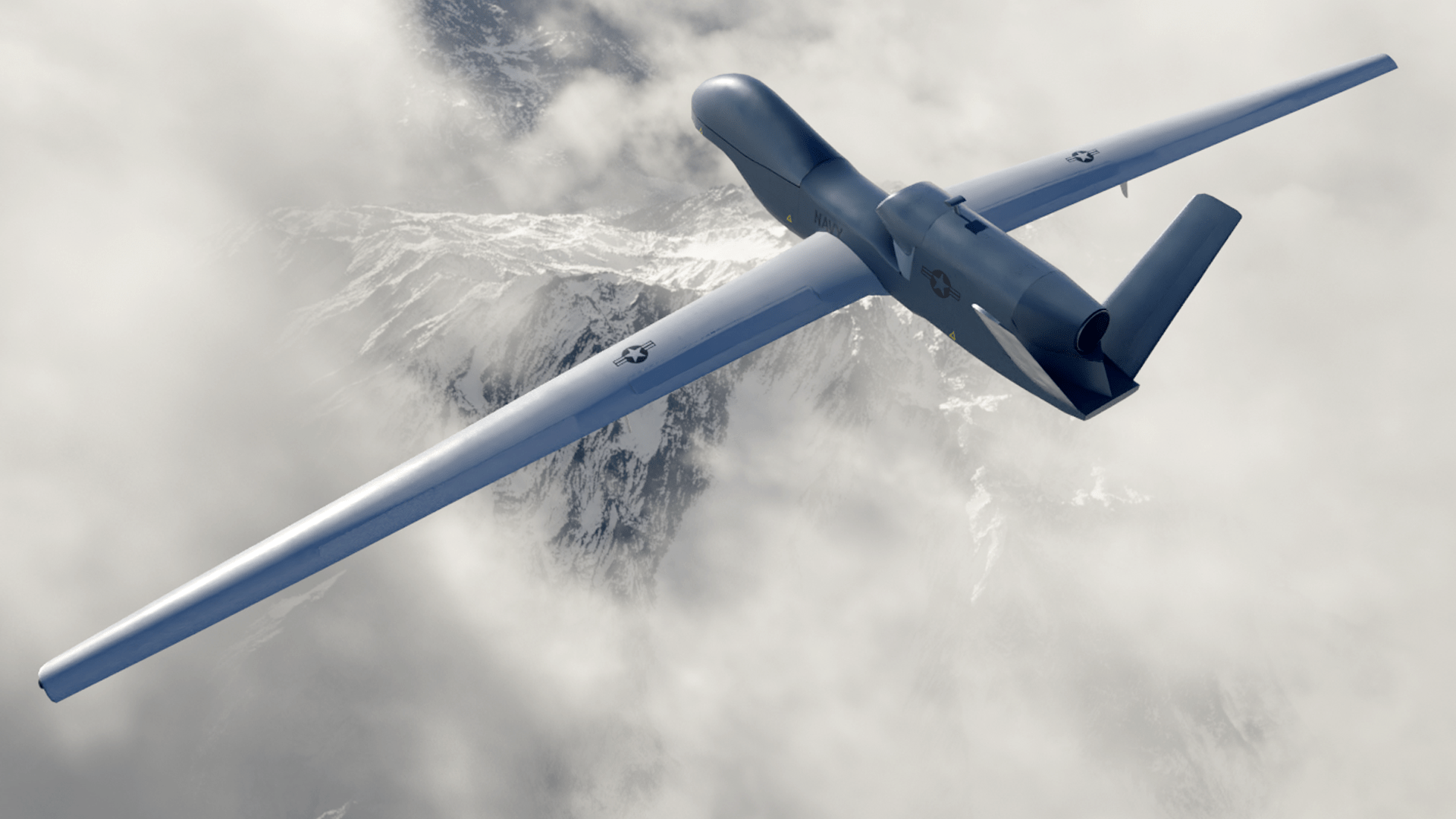 1920x1080 Drone / UAV / UCAV Northrop Grumman RQ 4 Global Hawk (formerly Blender Market)