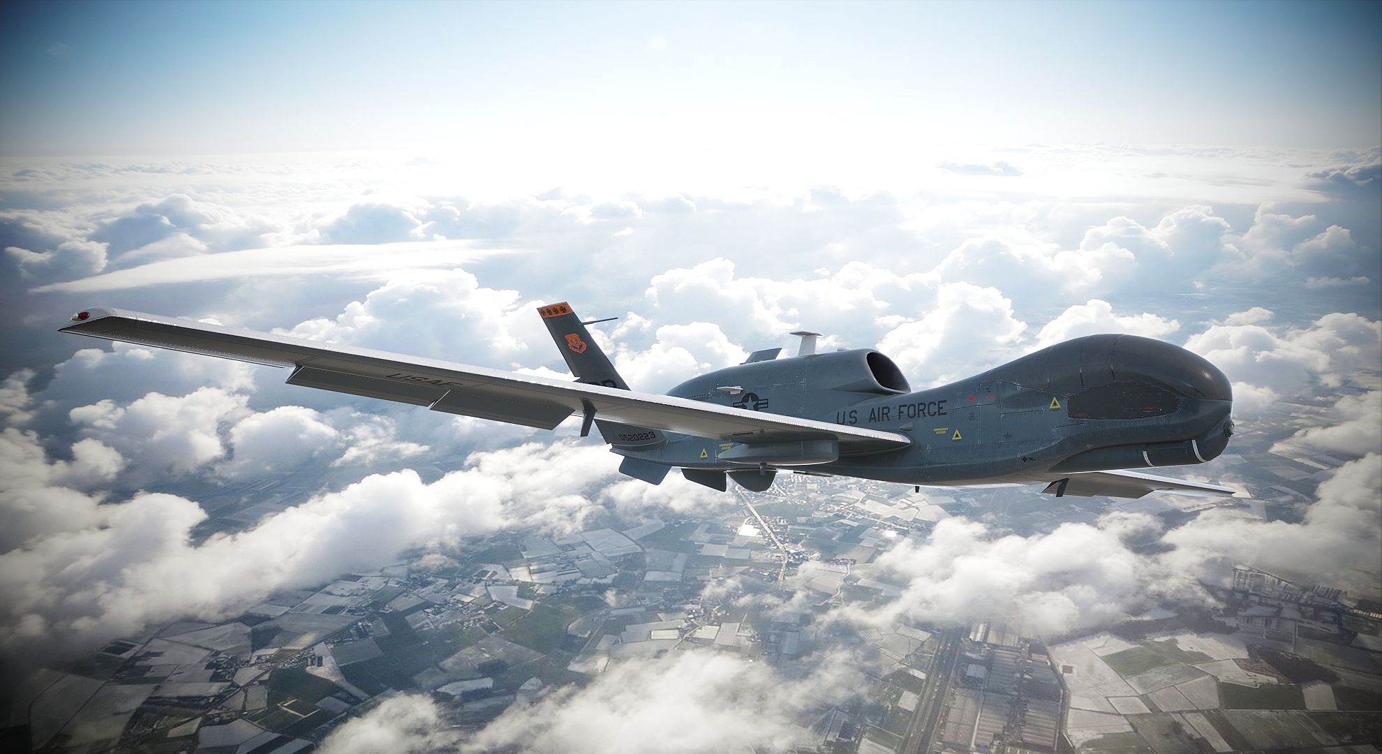 1980x1080 RQ 4B Global Hawk 3D Model $149 .max .unknown .obj .fbx