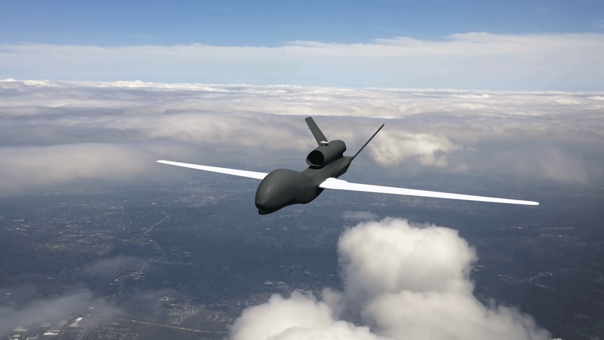 1920x1080 RQ 4 Global Hawk Drone Flying