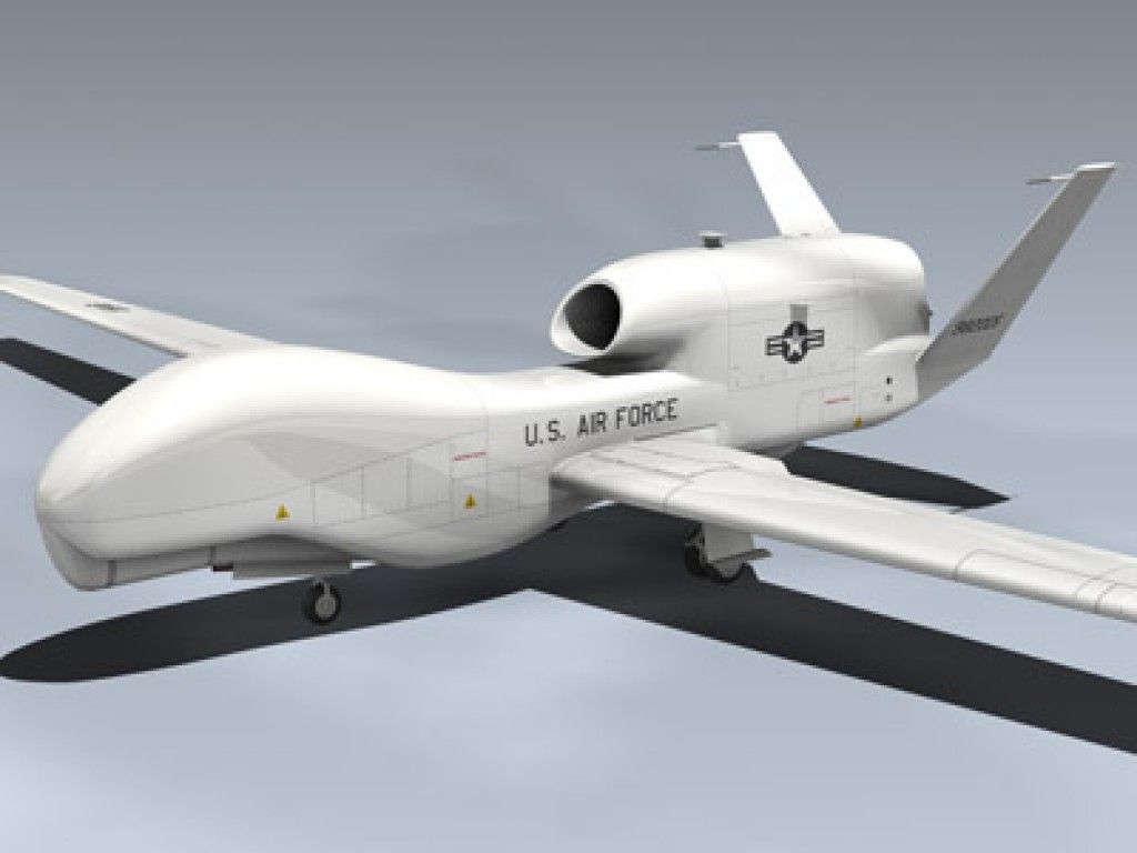 1024x768 RQ 4A Global Hawk 3D Model By Mesh Factory