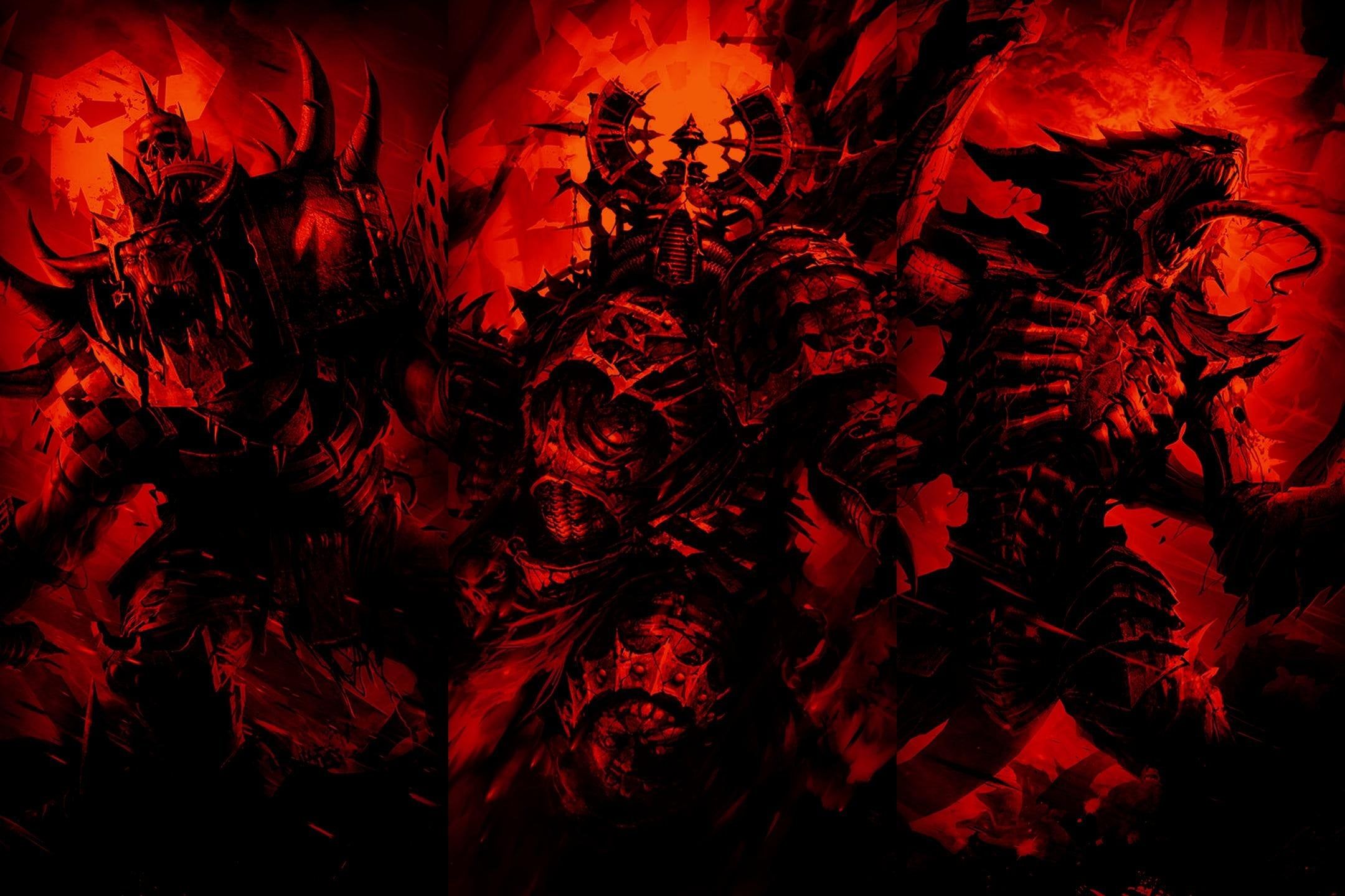 2160x1440 Warhammer 40k Triptych Wallpaper for Dual Monitors