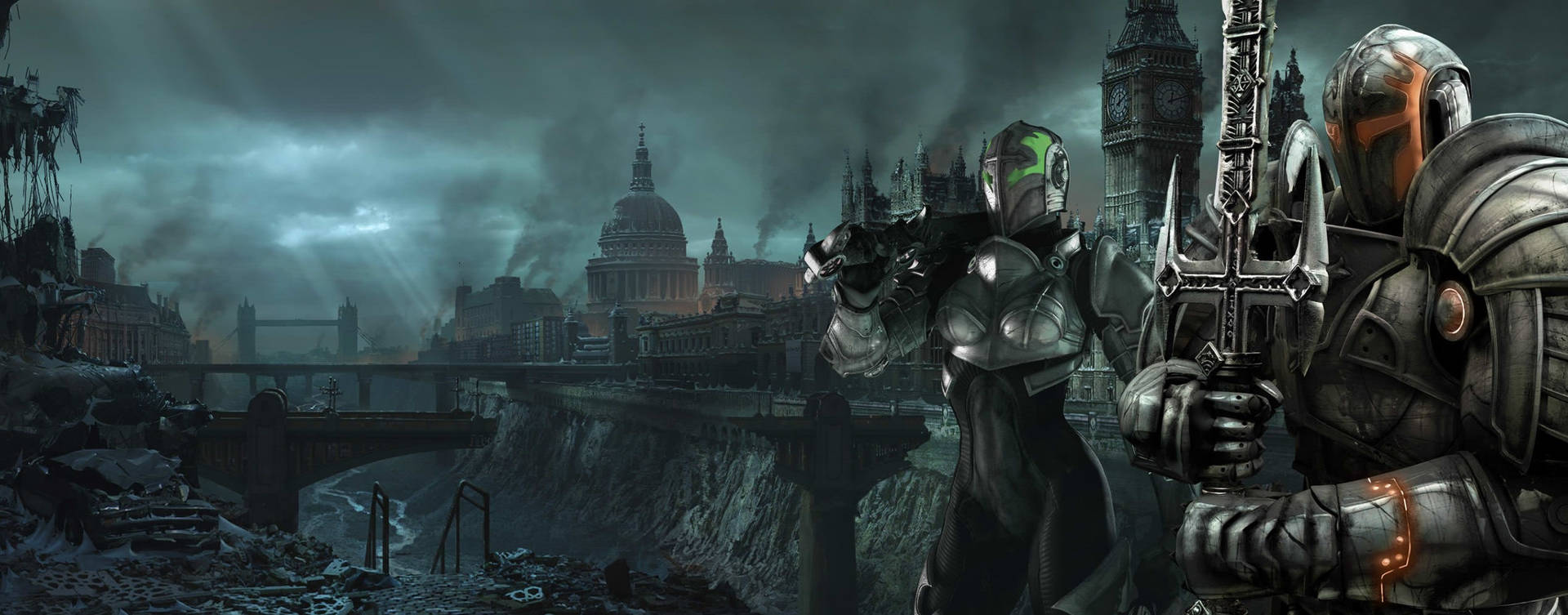 1920x753 Download Hellgate London Gaming Dual Screen Wallpaper