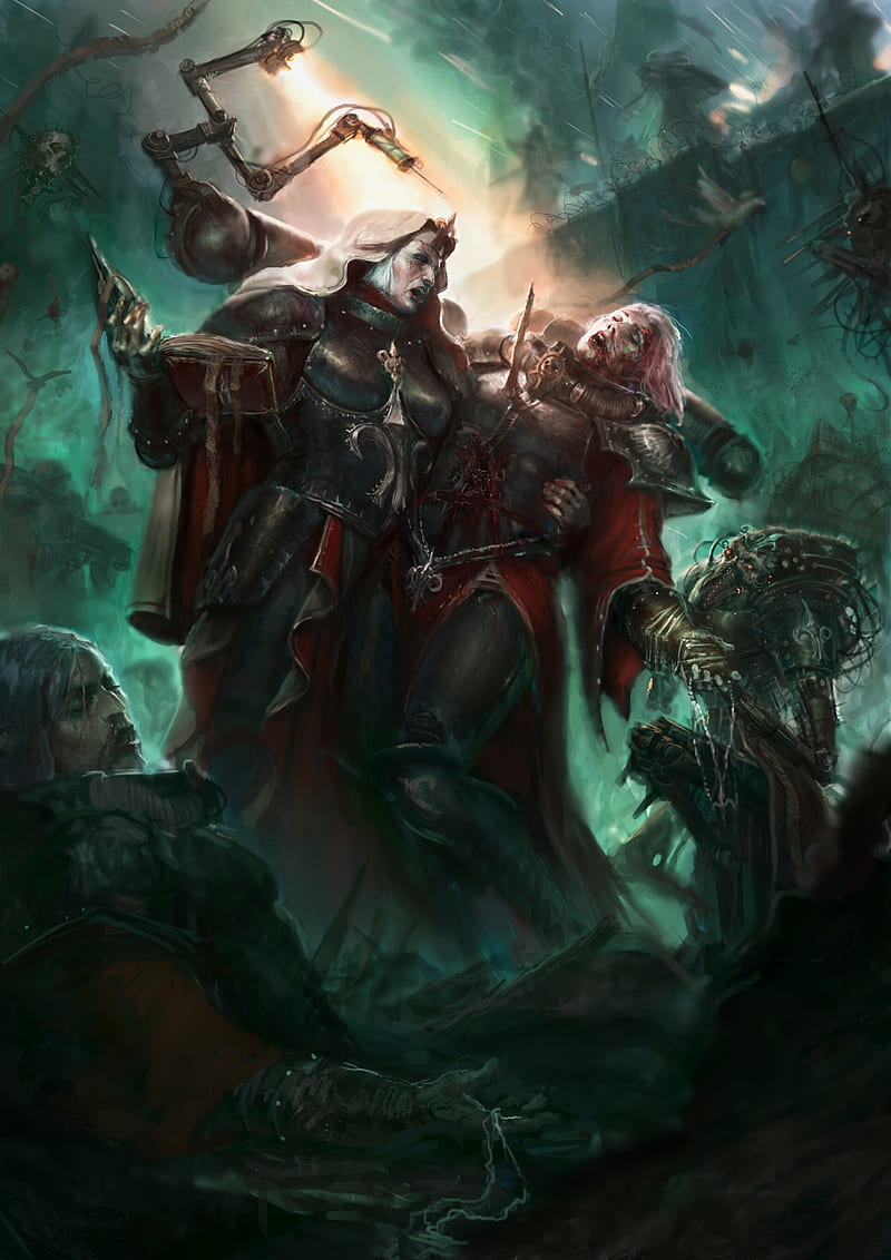 800x1132 Portrait display, original characters, Warhammer Sisters of Battle, HD phone wallpaper