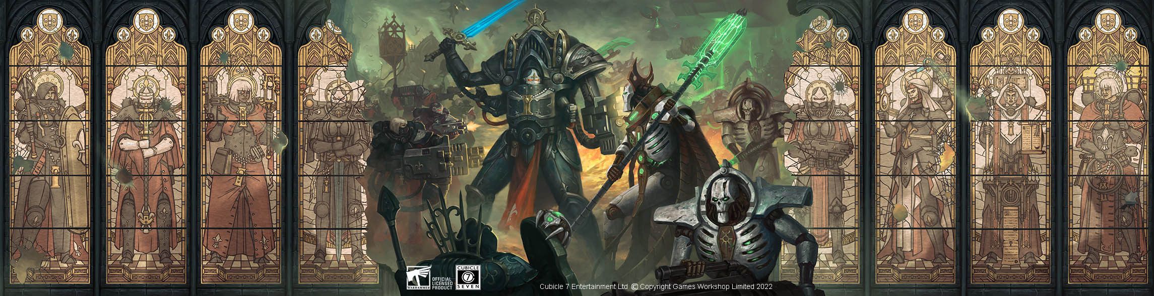 2290x589 L J Koh Sororitas Game Master Screen and Glory 40k