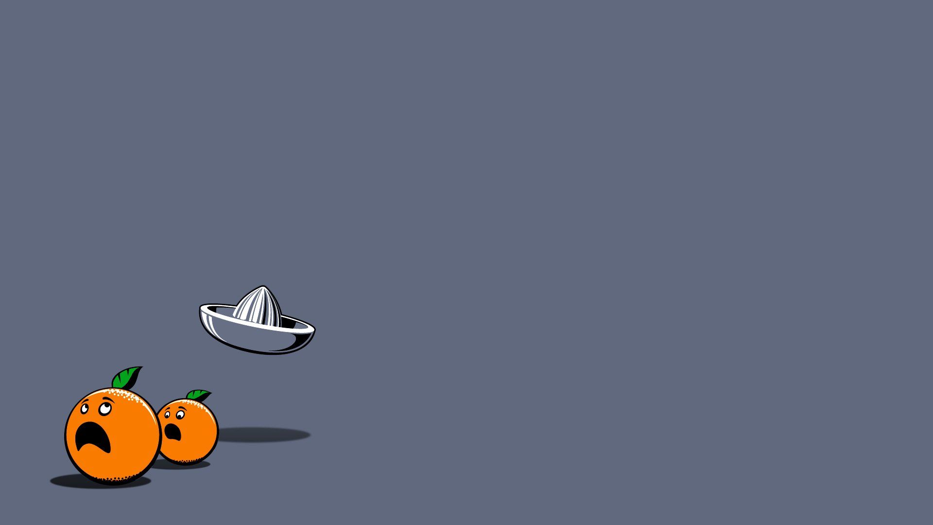 1920x1080 Minimalist Laughs: HD Funny Citrus Surprise Wallpaperx1080