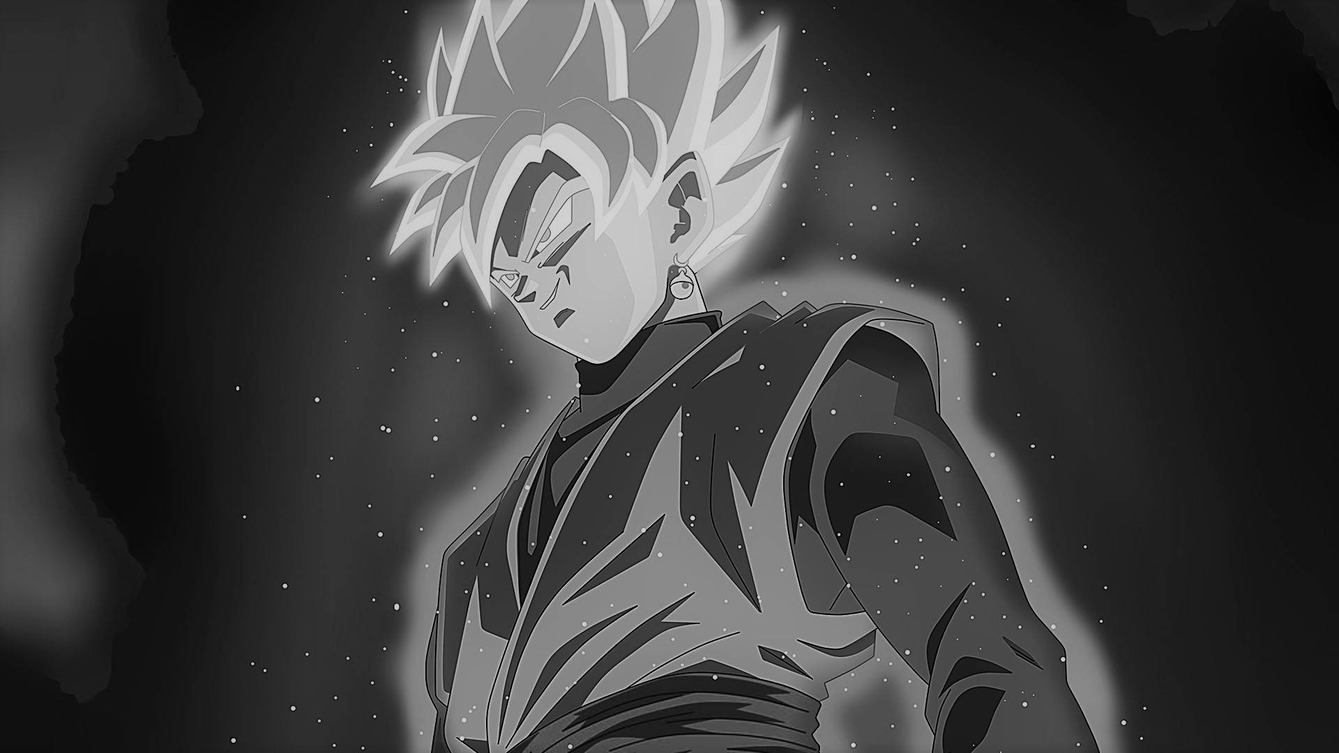 1920x1080 Download Grinning Goku Black And White Wallpaper