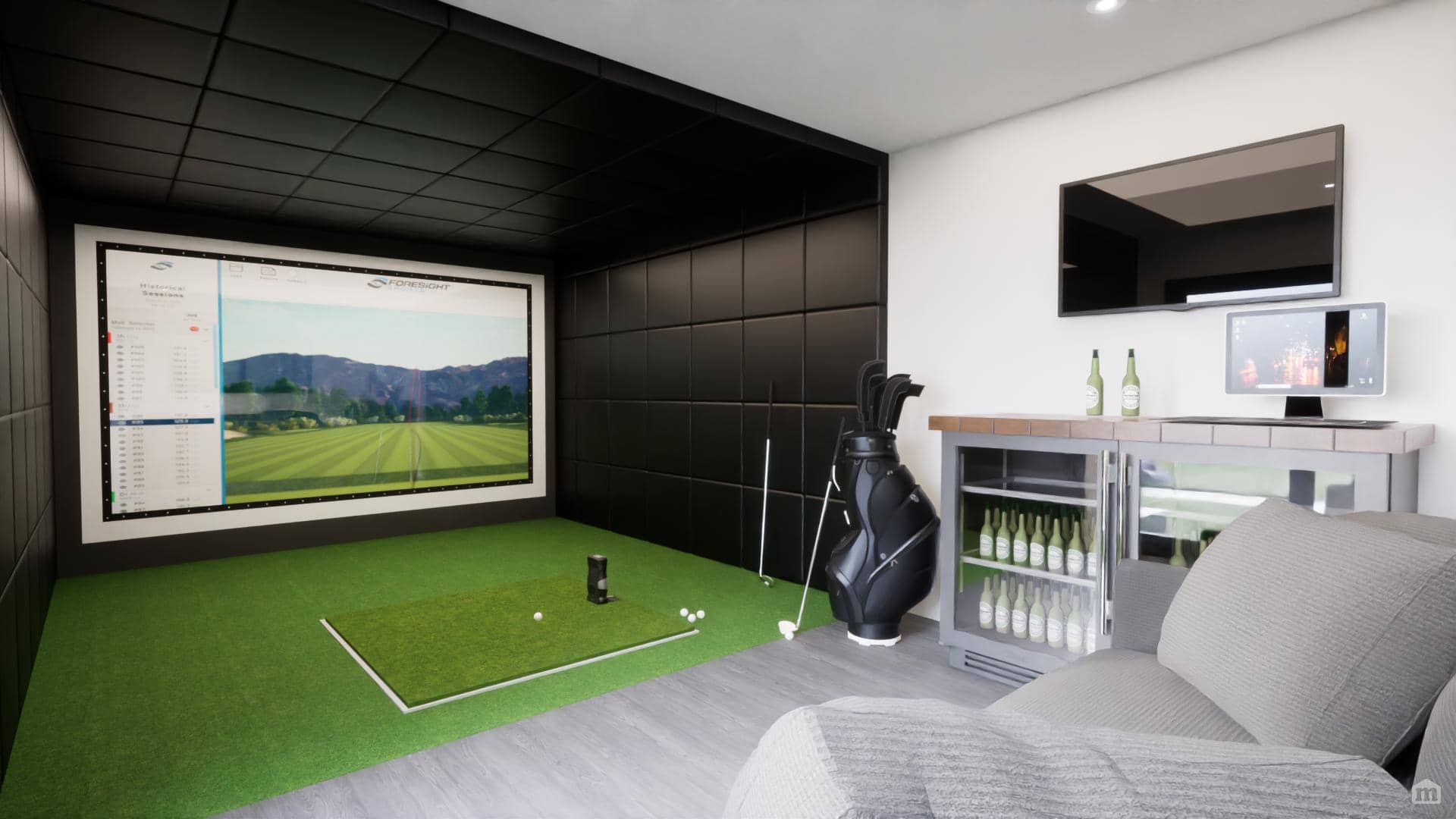 1920x1080 Golf Simulator Garden Room